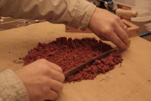 finely chopped delft clay